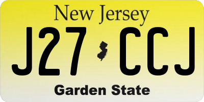 NJ license plate J27CCJ