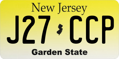 NJ license plate J27CCP