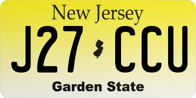 NJ license plate J27CCU
