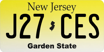 NJ license plate J27CES