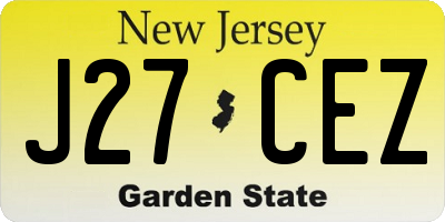 NJ license plate J27CEZ