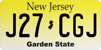 NJ license plate J27CGJ