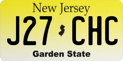 NJ license plate J27CHC