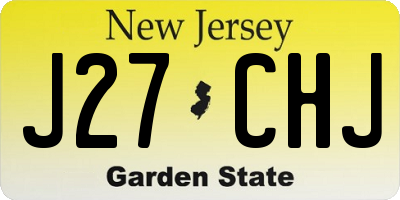 NJ license plate J27CHJ