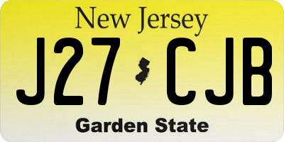 NJ license plate J27CJB