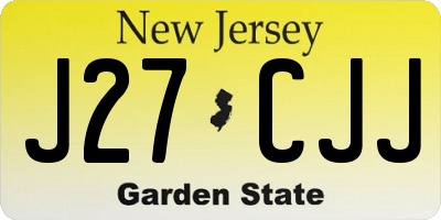 NJ license plate J27CJJ