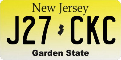 NJ license plate J27CKC
