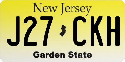 NJ license plate J27CKH