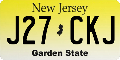 NJ license plate J27CKJ