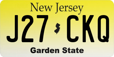 NJ license plate J27CKQ