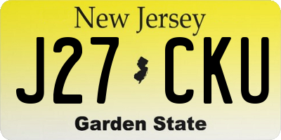 NJ license plate J27CKU
