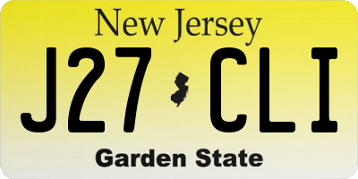 NJ license plate J27CLI