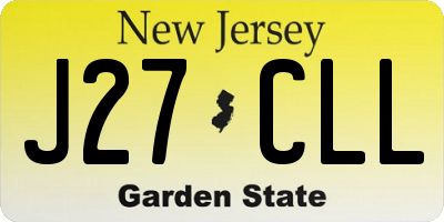 NJ license plate J27CLL