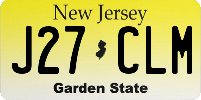 NJ license plate J27CLM