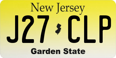 NJ license plate J27CLP