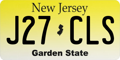 NJ license plate J27CLS