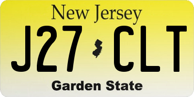 NJ license plate J27CLT