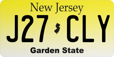 NJ license plate J27CLY