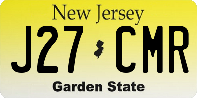 NJ license plate J27CMR