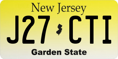 NJ license plate J27CTI