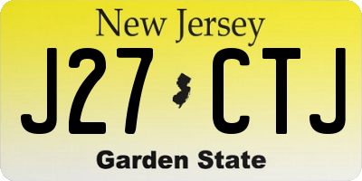NJ license plate J27CTJ