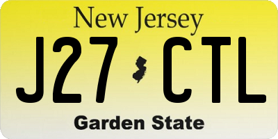 NJ license plate J27CTL