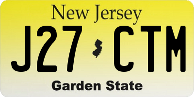 NJ license plate J27CTM
