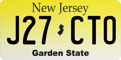 NJ license plate J27CTO