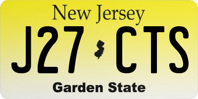 NJ license plate J27CTS