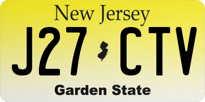 NJ license plate J27CTV