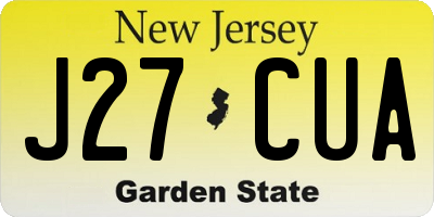 NJ license plate J27CUA