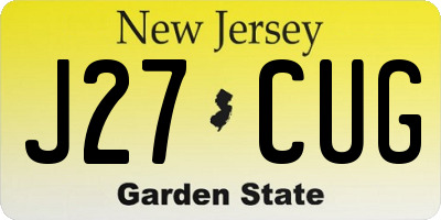 NJ license plate J27CUG
