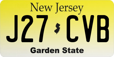 NJ license plate J27CVB