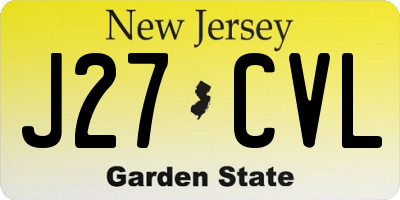 NJ license plate J27CVL