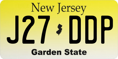 NJ license plate J27DDP