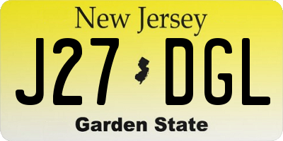 NJ license plate J27DGL
