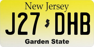 NJ license plate J27DHB