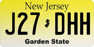 NJ license plate J27DHH