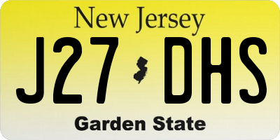 NJ license plate J27DHS