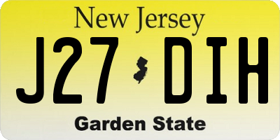 NJ license plate J27DIH