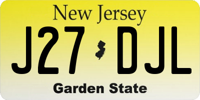 NJ license plate J27DJL