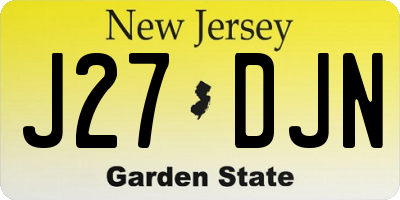 NJ license plate J27DJN