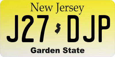 NJ license plate J27DJP