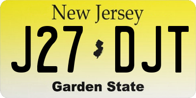 NJ license plate J27DJT