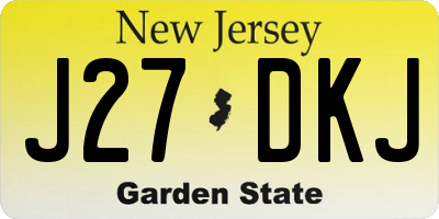 NJ license plate J27DKJ