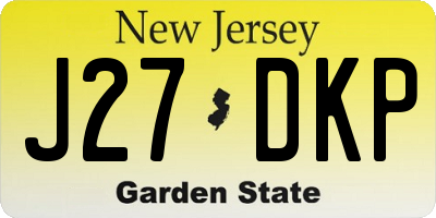 NJ license plate J27DKP