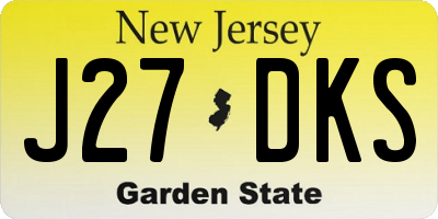 NJ license plate J27DKS