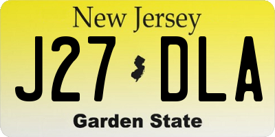 NJ license plate J27DLA
