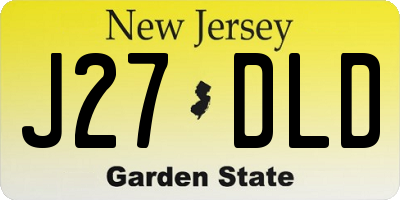 NJ license plate J27DLD