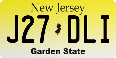 NJ license plate J27DLI